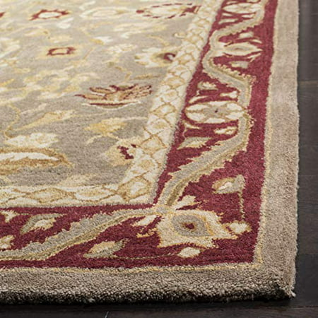 Red 3' x 5' Light Green Safavieh Anatolia Collection AN548A Handmade Traditional Oriental Premium Wool Area Rug 